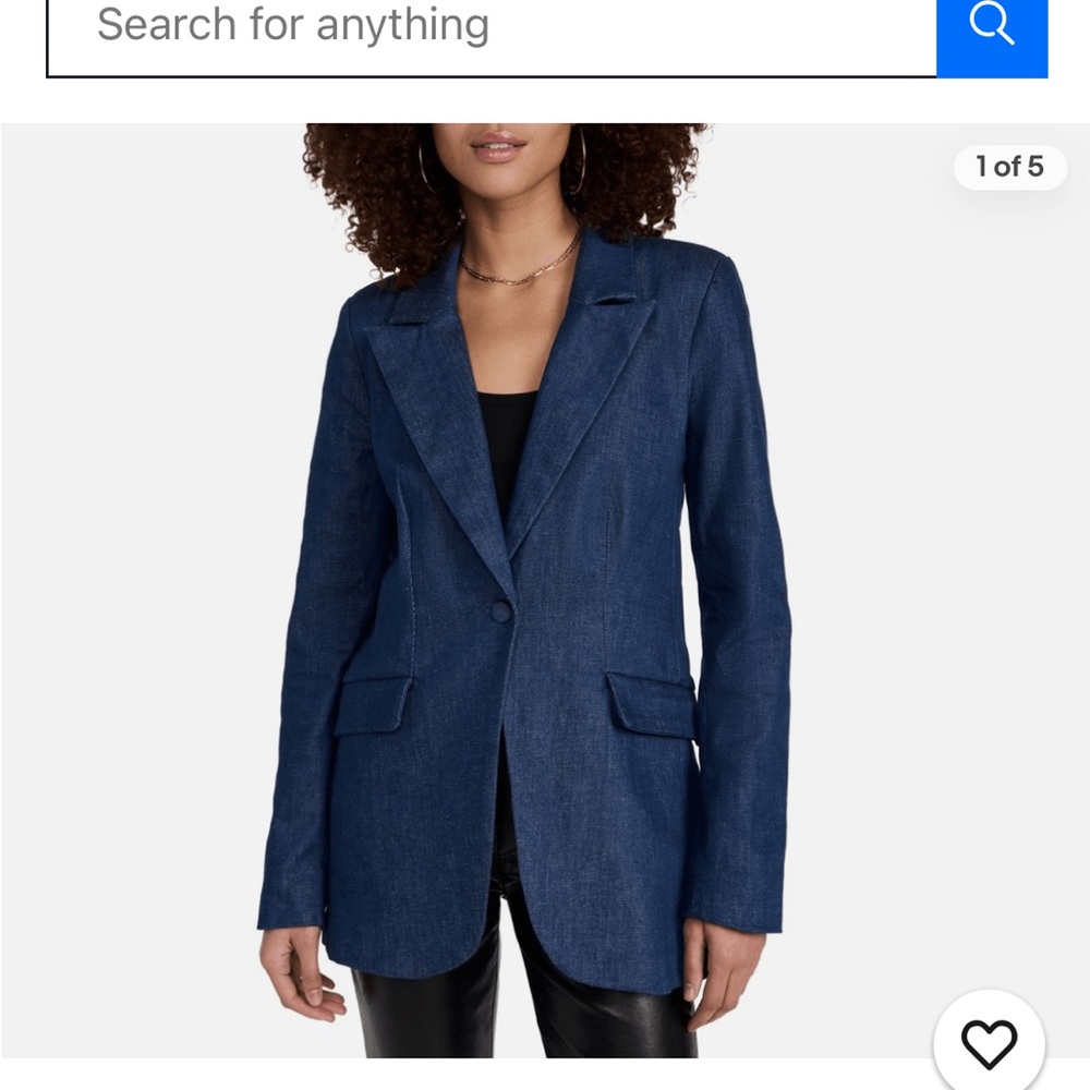 Good American Denim Blazer in True Blue Size 2 this is brand new never worn